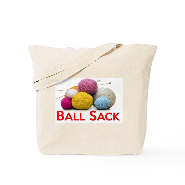 CafePress Knitting Ball Sack Tote Bag Natural Canvas Tote Bag, Reusable Shopping Bag