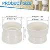 PATIKIL 7" to 6" Duct Reducer, PVC Pipe Increaser Adapter Ducting Airflow Tube Pipe Fitting for DWV (Drain, Waste and Vent) Ventilation Ducting, White
