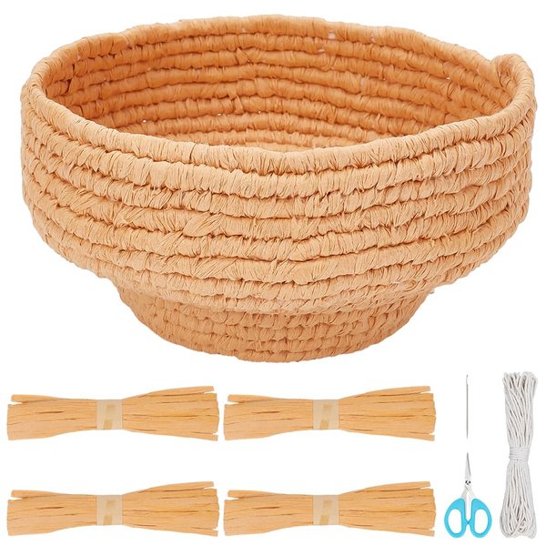 FREEBLOSS Coiled Basket Kit Basket Weaving Craft DIY Macrame Basket Kit Macrame Kit for Beginners Macrame Cord Kit for Adults Gift