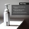 Petal Foaming Soap Dispenser with Hand Soap Refills - Zero Waste Hand Soap Dispenser - Natural Soap - Vegan - Cruelty Free - Made in the USA - (8.5oz) - (4ct) - (Citrus Ginger, Silver (Aluminum))