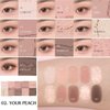 BBIA Essential Eye Palette - Buildable & Blendable Eyeshadow Palette, Soft Shade, Shimmer Finish, Gorgeous Pearls, Warm & Cool Tone Natural Eye Shadow Colors, Vegan, Korean Eye Makeup (02 YOUR PEACH)