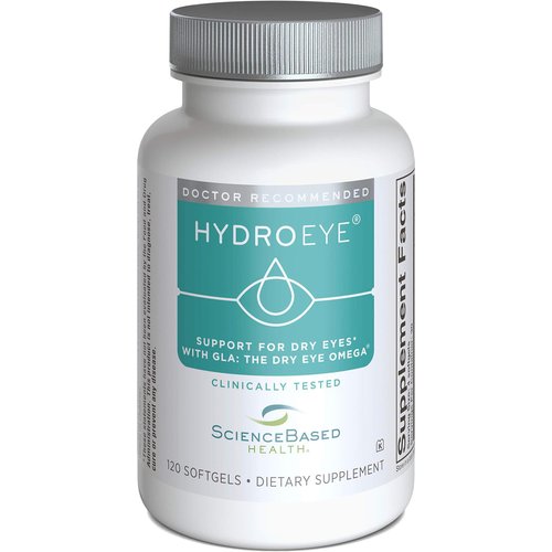HydroEye Softgels - Dry Eye Relief - Features GLA, EPA, DHA and Other Key Nutrients - 120 Count