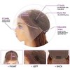 JISHUN Chocolate Brown Body Wave Glueless Lace Front Wigs 13x4 Transparent 180% Density 4# Auburn Human Hair Wigs Women Pre Plucked 18 Inch