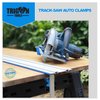 Quick Release Track Saw Clamp, Clamps for Circular Saw Guide Rail Clamp, Track Clamps for - Plunge Saw, Track Saw Guide, Track Saw Accessories, T Track Hold Down Clamp, Tracksaw Track Extension | 2PK