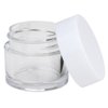 Beauticom High-Graded 7 Grams/7 ML (Quantity: 12 Packs) Thick Wall Crystal Clear Plastic Leak-Proof Jars Container with White Lids for Cosmetic, Lip Balm, Lip Gloss, Creams, Lotions, Liquids