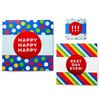 Hallmark Gift Boxes 3-Pack Assorted Sizes (Rainbow Stripes, Dots, Stars) for Birthdays, Weddings, Graduation, Baby Showers, All Occasions