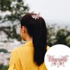 Beaupretty 2pcs Pink Crystal Butterfly Hair Clip Rhinestone Hair Barrette Decorative Fancy Elegant Jewelry Hair Pin Accessories for Women