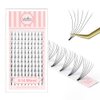 NATUHANA Premade Fans Eyelash Extension 6D Short Stem 0.07mm C Curl 8-14mm Mixed Tray Russian Volume Lash Pre made Fan False Lashes Short Root Lash Supplies Lash Extensions (8-14 MIX, 6D black;0.07 C)