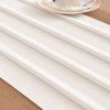 Socomi 14ft Ivory Chiffon Table Runner 29x170 Inches Sheer Wedding Runner Romantic Rustic Table Runner for Easter Thanksgiving Christmas Baby Shower Decorations