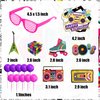 80s 90s Cake Toppers 40 PCS Roller Skate Cake Toppers 80s 90s Cupcake Toppers Retro Hip Hop Cake Decor 80s 90s Retro Party Decorations Supplies