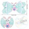 Haakong 8pcs Easter Bows Clips Easter Bows Easter Glitter Bunny Hairpin Party Favor Rabbit Headwear Party Supplies Egg Hair Accessories for Girls in Easter Party Holiday