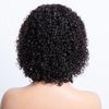 Mjiokii Bob Wigs Human Hair 180% Density Glueless Jerry Curly Short Bob Wig Human Hair None Lace Front Wigs With Bangs Machine Made Bob Wigs Human Hair 12 inch Black Wig