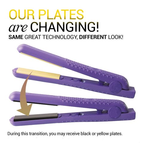 WALLER PAA Colorful Seasons Ceramic Flat Iron Hair Straightener, 1.25" Purple