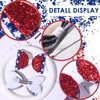 Vsdski 2pcs 4th of July Bow Hair Clips Independence Day Hair Accessories for Girls USA Flag Hair Bows Clips Red Blue White Glitter Bowknot Barrettes Alligator Clip Patriotic Holiday Party Outfit Decor