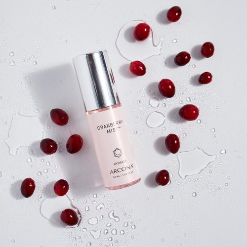 ARCONA Cranberry Mist - Vitamin C, Cranberry Extract, Manganese, Zinc + Moringa Seed Extract Revitalizes, Hydrates + Brightens - 1.69 Fl Oz. Made in The USA