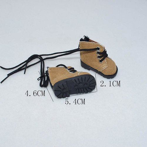 niannyyhouse 20cm Plush Doll Leather Shoes Length 5.4cm 8in Doll Accessories (Brown)