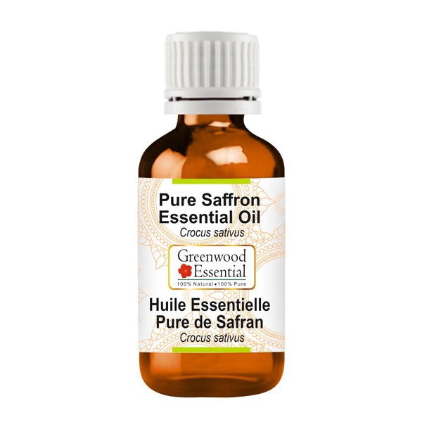 Greenwood Essential Pure Saffron Essential Oil (Crocus sativus) Steam Distilled 5ml (0.16 oz)