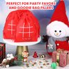 Pasimy 40 Set Christmas Party Favors Tic Tac Toe Game Set Includes 40 Drawstring Gift Bags 400 Mini Eraser Game for Girls Boys Festival Outdoor Travel Classroom Family Supplies(Santa Claus,red)
