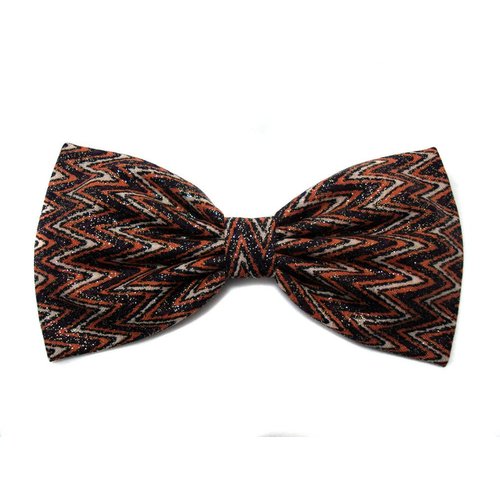 Brown Tribal Glitter Chevron Hair Bow (Headband)