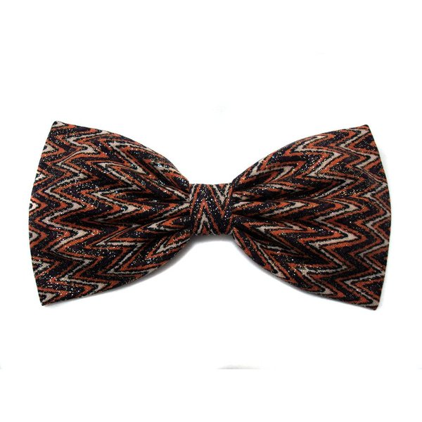 Brown Tribal Glitter Chevron Hair Bow (Headband)