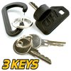 HD Switch Starter Ignition Key Switch fits John Deere 130 160 165 170 175 180 185 240 245 260 265 285 320 500 Garden Tractor Mowers w/Protective Umbrella Key, 3 Keys & Free Carabiner