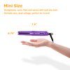 AmoVee Mini Flat Iron Smart Ceramic Tourmaline Hair Straightener Negative Ionic Technology with Heat Resistant Glove for Travel, 1/2 Inch, 110V - 240V, Purple
