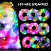 10Pcs LED Light Hair Scrunchies for Girls - Glow in the dark Hair Scrunchies, Light Up Scrunchy Hair Ties for Women, Glow Mermaid Party favors Supplies Rave Neon Accessories Festival Christmas
