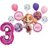 Skye and Everest 3rd Birthday Party Supplies Girl Paw Pups on Patrol Balloon Bouquet Decorations 12ct