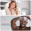 FREATECH Hair Scalp Massager Shampoo Brush with Soft Silicone Bristles for Scalp Care and Hair Growth, Shower Head Scalp Scrubber Exfoliator for Dandruff, Wet & Dry for Men, Women and Kids, Pink