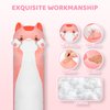Mewaii Artist-Designed Ultra Soft Long Cat Plush Body Pillow, Extra Stuffing for Comfort, Premium Quality Stuffed Animal Gift for Girlfriend or Cat Lovers (Pink Cat Body Pillow 20 Inch)