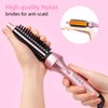 DAN Technology Curling Iron Brush, 1 inch, Ceramic, Pink, Adjustable Temperature, Dual Voltage, Fast Heating, Anti-Scald, Safety Auto Shut Off, for Curly Hair, HAIR IRON