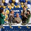 We Appreciate You Decorations Blue and Gold, Thank You For All You Do Backdrop Employee, Thank You Appreciation Decorations Banner Teacher Doctor Graduation Appreciation Party Supplies Decor