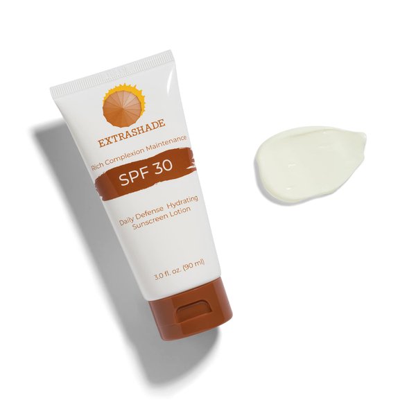 EXTRASHADE Premium Hydro Boost Sunscreen for Face & Body, Black People, Broad Spectrum UVA/UVB Oil Free, Non-Greasy Sun block with Hyaluronic Acid, Moisturizing Sun Screen Lotion spf 30, (3 FL Oz)