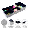 Welaxy office solution Drawer organizers deep bins draw dividers felt storage bin for desktop pack of 5 (Navy)