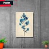 Illustration Of A Flower With Blue Flowers, Basil Organic Simplicity, Natural Core, Decor Poster