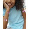 Temporary Tattoo USA / UK | 50 Sheets Patriotic Fake Tattoos| US, America Flag, British, United Kingdom, Union Jack Flag Tattoo Sticker | 4th of July Accessories | Patriotic Party Supplies | for Kids Adults