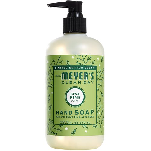 Mrs. Meyer's Liquid Hand Soap, Cruelty Free and Biodegradable Formula, Iowa Pine Scent, 12.5 oz (Pack of 2)