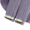 Sunny Hair Purple Tape in Hair Extensions 10Pcs Tape in Hair Extensions Human Hair Purple Hair Extensions Real Human Hair Straight Hair for Cosplay 24Inch