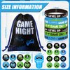 Talltalk 60 Pcs Video Game Party Favors Gamer Party Supplies Game Drawstring Bags Button Pins Wristbands Stickers Stampers Party Prize Set for Boys Girls Video Game Birthday Party Decor Supplies