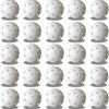 FUNZON Practice Golf Balls, 25 Pack Plastic Airflow Hollow Golf Balls for Driving Range, Swing Training, Lightweight, Training Golf Balls Indoor/Outdoor Use (White)