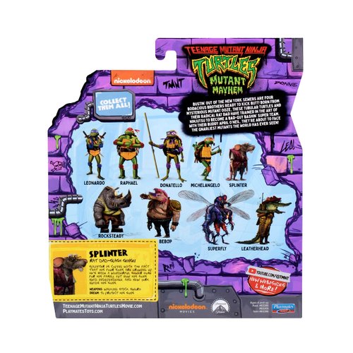 Teenage Mutant Ninja Turtles: Mutant Mayhem 4” Splinter Basic Action Figure by Playmates Toys