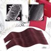 Moresoo Burgundy Tape in Hair Extensions Human Hair Invisible Tape in Extensions Wine Red Tape in Human Hair Extensions Burgundy Hair Extensions Real Hair Tape in 20 Inch #99J 20pcs 50g