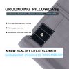 Conductive Grounding Pillowcase Queen Grounding Pillowcase with 15ft Grounding Cord 20x30in Sleep Therapy Gray
