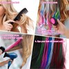 BADCOLOR Pink Hair Temporary Hair Dye Comb For Girls Kids Adults, Washable Hair Chalk Makeup For Halloween Christmas Birthday Cosplay Festival (Neon Pink)