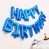 16 Inch Blue Happy Birthday Balloons Banner, Aluminum Foil Letters Happy Birthday Balloon for Birthday Decorations Party Supplies