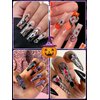 60PCS Halloween Nail Charms, EBANKU Alloy Nail Rhinestone for Acrylic Nails 3D Silver Spider Nail Art Rhinestone Jewelry Crafts Retro Nail Gems Halloween Gifts for Women Girls DIY Nail Art Decoration
