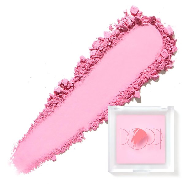 Poppi Cosmetics Silky Matte Blush - Luxurious Blush Powder for Cheeks, Long-Lasting, Natural Look, Powder Blush Palette, Complements All Skin Tones, Cruelty-Free, Vegan, Pigmented - Pretty in Pink