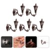 Yardwe 5pcs Miniature Wall Sconce Lamp Dollhouse Garden Light 1: 12 Scale Mini Wall Lamp Simulation Lamp Models Diy Sand Table Sconce for Dollhouse Micro Landscape Decorations, Bronze