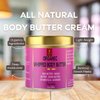MAKOF BEAUTY Body butter cream for dry skin, cocoa butter body cream with shea butter and coconut oil, deeply moisturizing and nourishing, 8 fl oz (pack of 1)