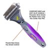 Pet Dematting Tool by Hertzko - Removes Loose Undercoat, Mats and Tangled Hair- Cat Matted fur Remover for Cats & Dogs - Great Grooming Comb Tool for Brushing, Dematting and Deshedding. (Grey)